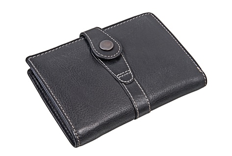 Kožená peněženka-upínka