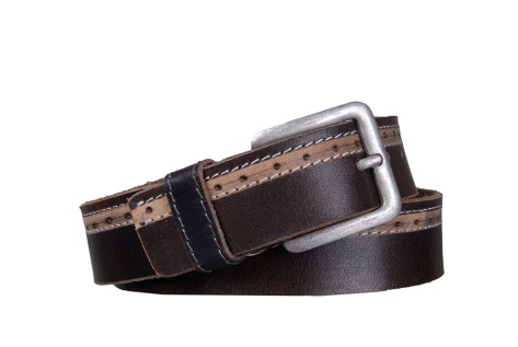 kožený opasek 40mm ozdobný pruh