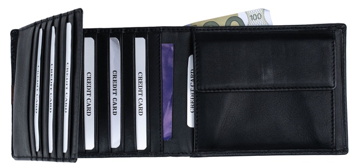 detail kožená peněženka široká