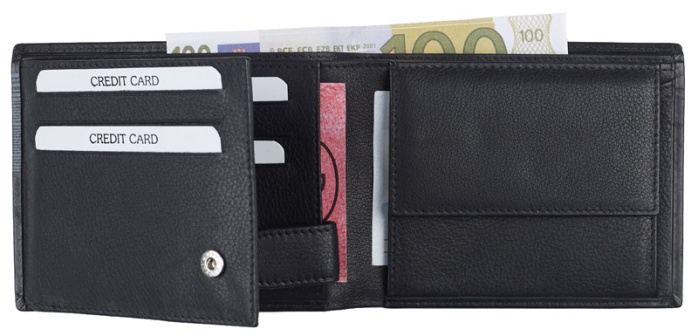 detail kožená peněženka široká