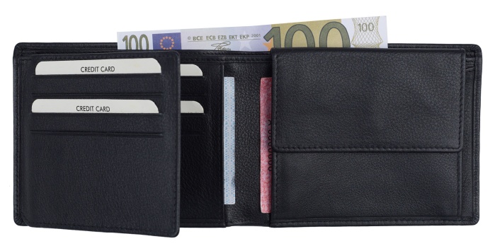 detail kožená peněženka široká