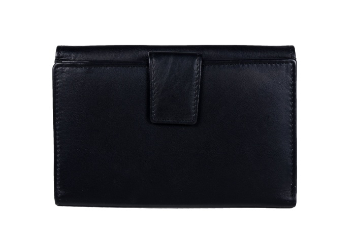 detail kožená dámská peněženka kovová upínka