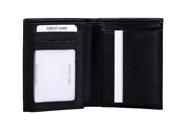 detail kožená peněženka vysoká