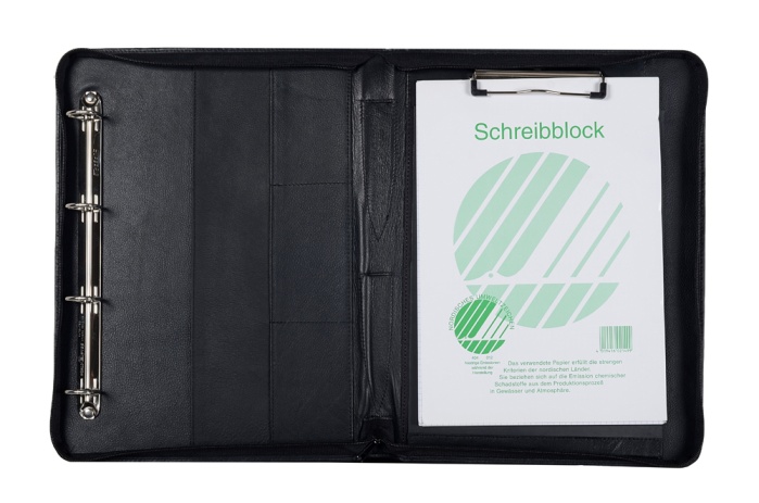 detail kožená spisovka kroužková