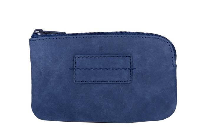 detail kožená klíčenka