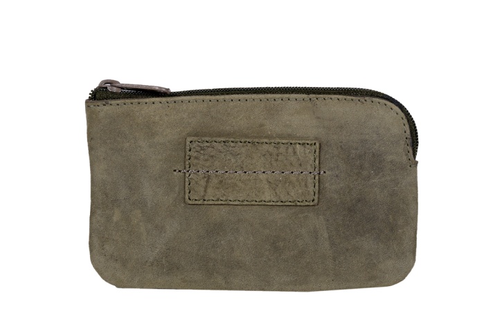 detail kožená klíčenka