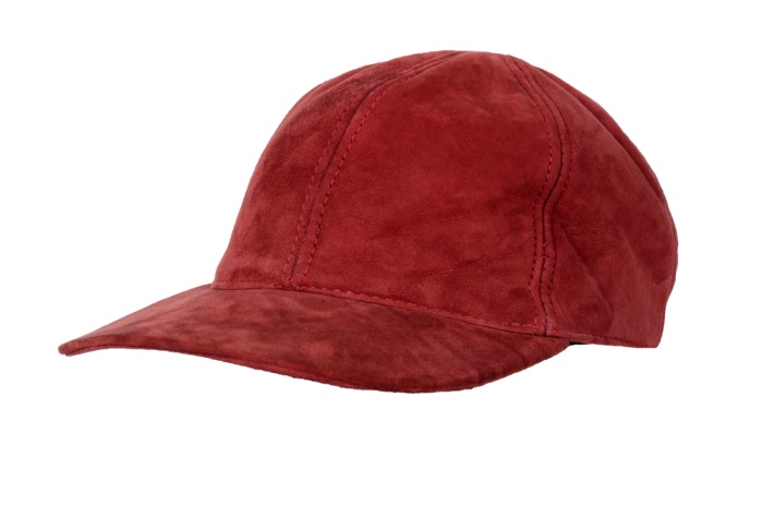 detail kožená čepice bejsbolka