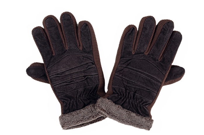 detail kožené pánské rukavice