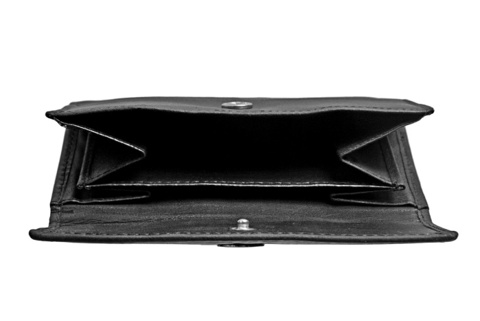 detail Kožená peněženka upín.