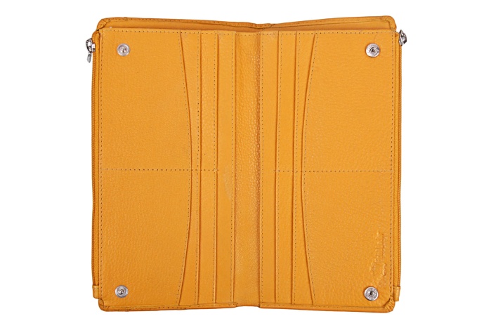 detail kožená peněženka dlouhá