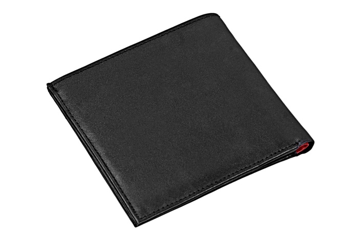 detail kožená peněženka