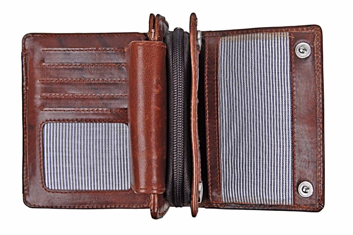 detail Kožená peněženka upínka SQU 7076