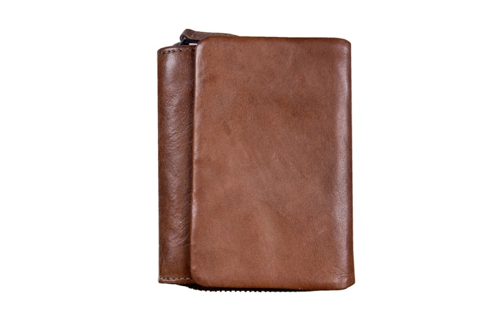 detail kožená peněženka zip