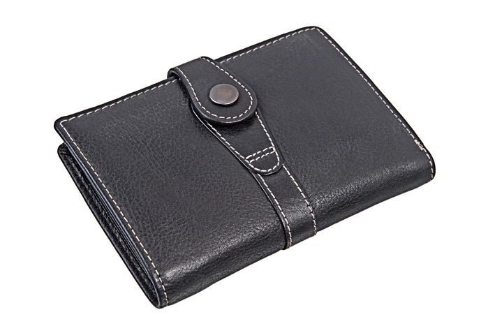 detail Kožená peněženka-upínka