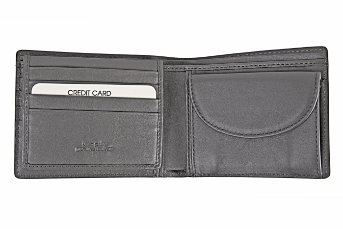 detail Kožená peněženka široká malá