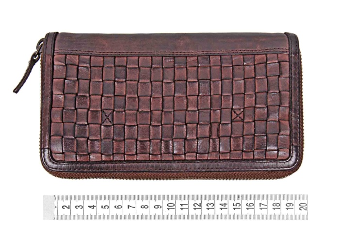 detail Kožená dl. peněženka proplétaná zip GC 4508106