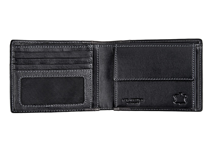 detail Kožená pánská peněženka široká