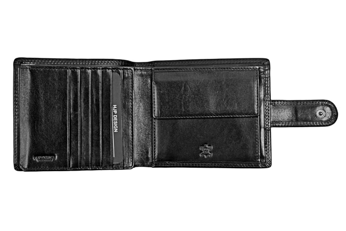 detail Kožená pánská peněženka široká, upínka