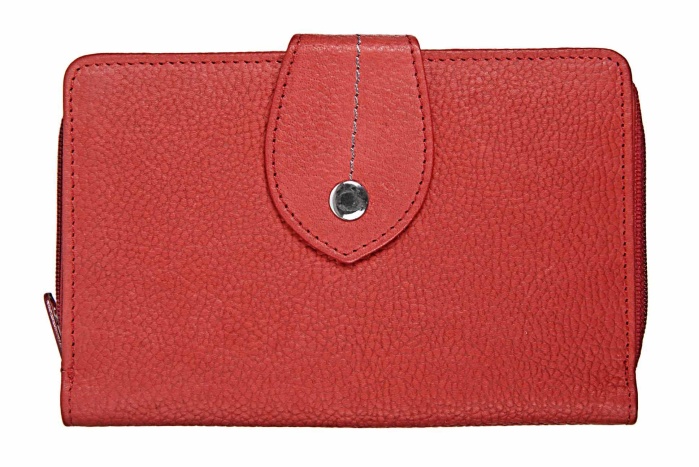 detail Kožená dámská peněženka, upínka - zip
