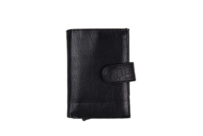 detail kožené pouzdro na šeky