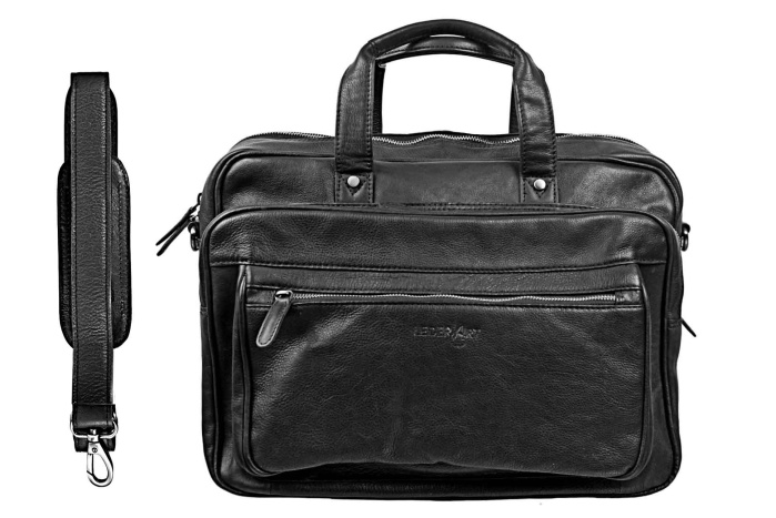 detail Kožená business taška