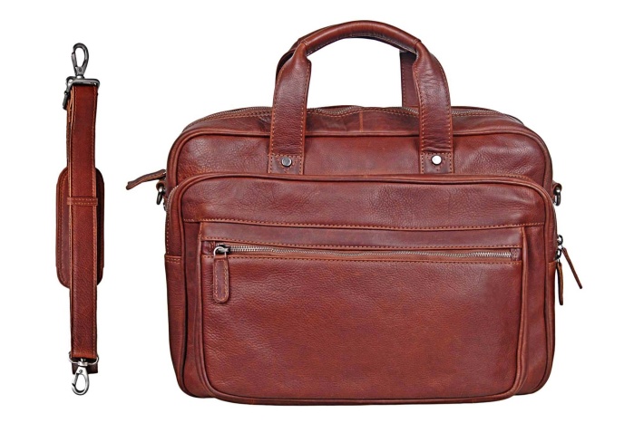 detail Kožená business taška