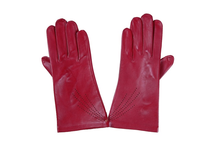 detail dámské kožené rukavice