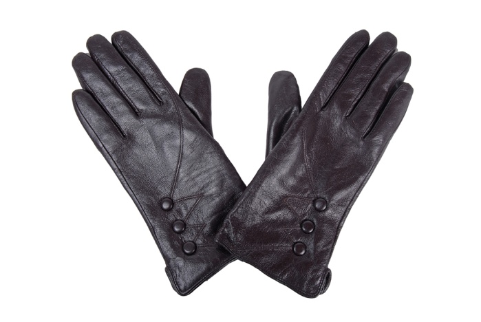 detail dámské kožené rukavice