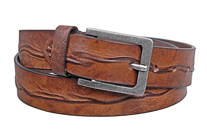 detail Kožený opasek SQU G.A 2008, 40 mm