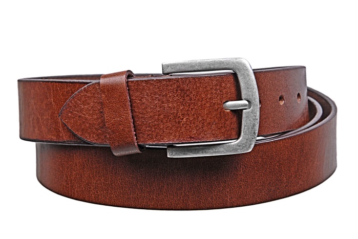 detail Kožený opasek, nadměrná délka, šířka 4 cm