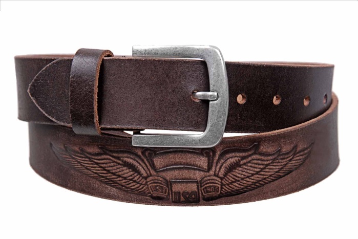 detail Kožený opasek, vyražená křídla SQU ECO-EAGLE