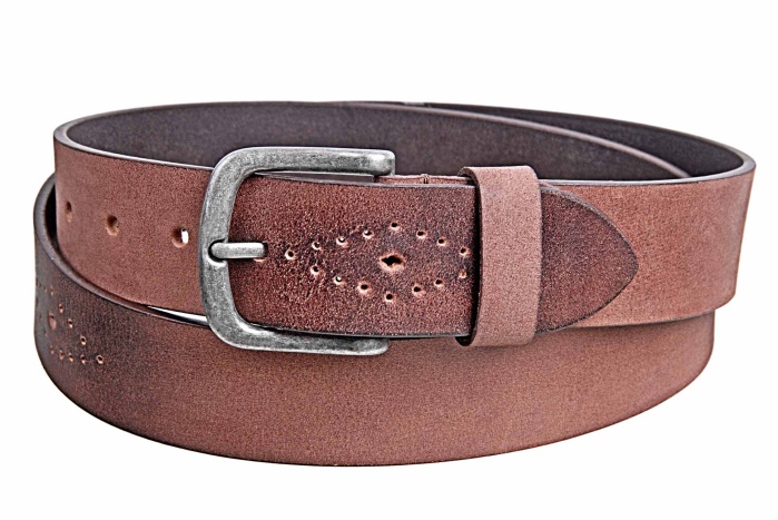 detail Kožený opasek, vyražený vzor