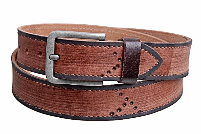 detail Kožený opasek, šířka 4 cm