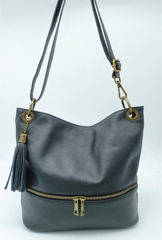 Kožená kabelka, zipy