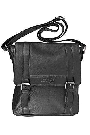 Kožená taška přes rameno, 2 spony