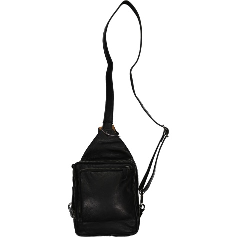 Kožený bodybag, popruh textil