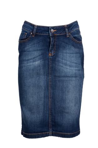 jeans sukně delší