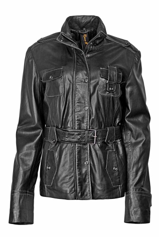 kožená dámská bundička