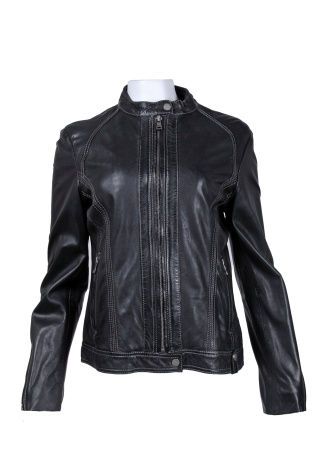 kožená dámská bundička