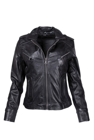 kožená dámská bundička