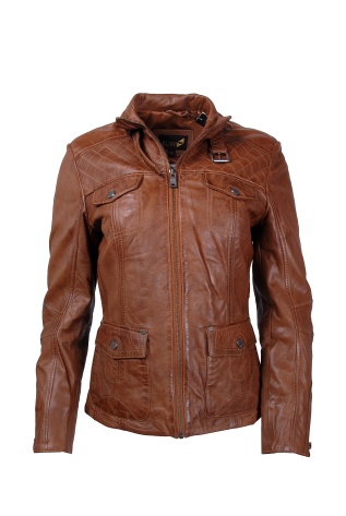 Kožená dámská bunda