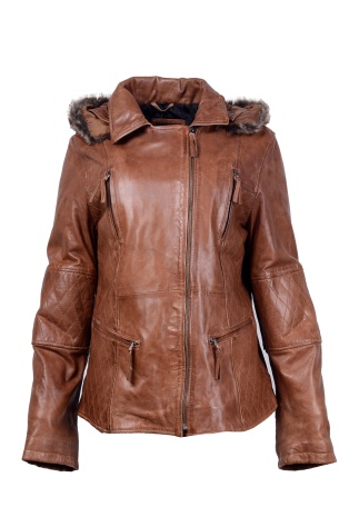 kožená dámská bunda