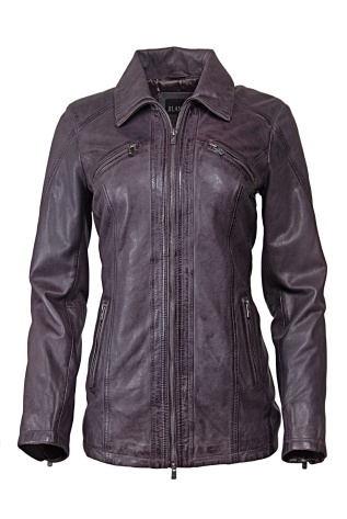 kožená dámská bunda delší