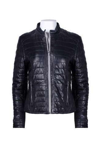 kožená dámská prošívaná bunda-3M Thinsulate