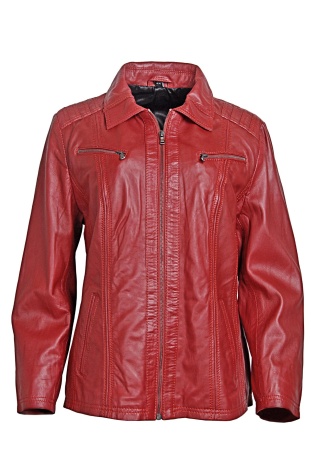 Kožená dámská bunda