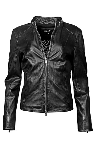 Kožená dámská bunda