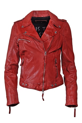 Kožená dámská bunda