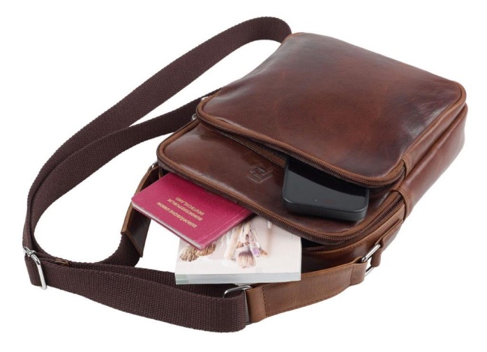 detail Kožený shopper FILIPPO ROSSI textilní popruh