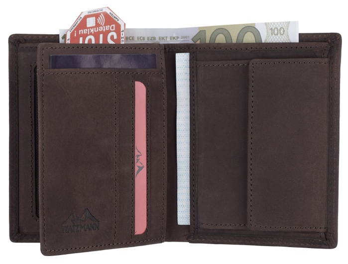 detail kožená peněženka vysoká