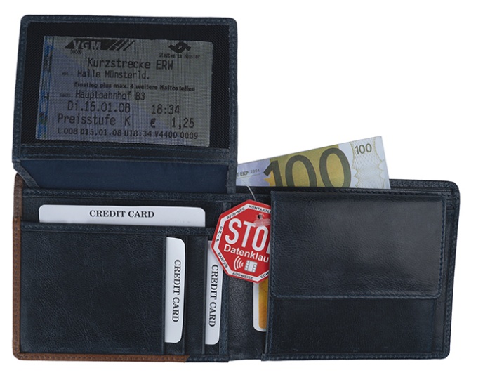 detail kožená peněženka široká